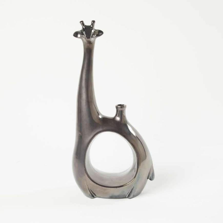 Picture of GIRAFFE VASE-METALLIC