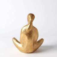 Picture of SEATED MOTHER WITH INFANT SCULPTURE-GOLD LEAF