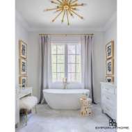 Picture of QUARTZ BURST CHANDELIER-SATIN BRASS