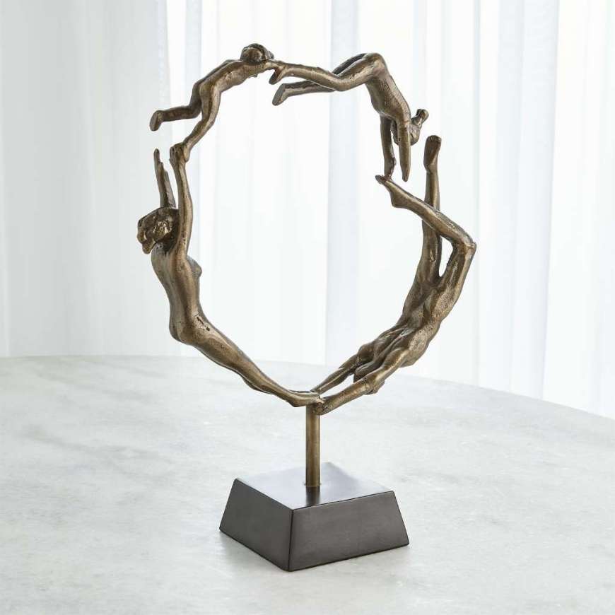 Picture of FAMILY SCULPTURE-ANTIQUE BRASS