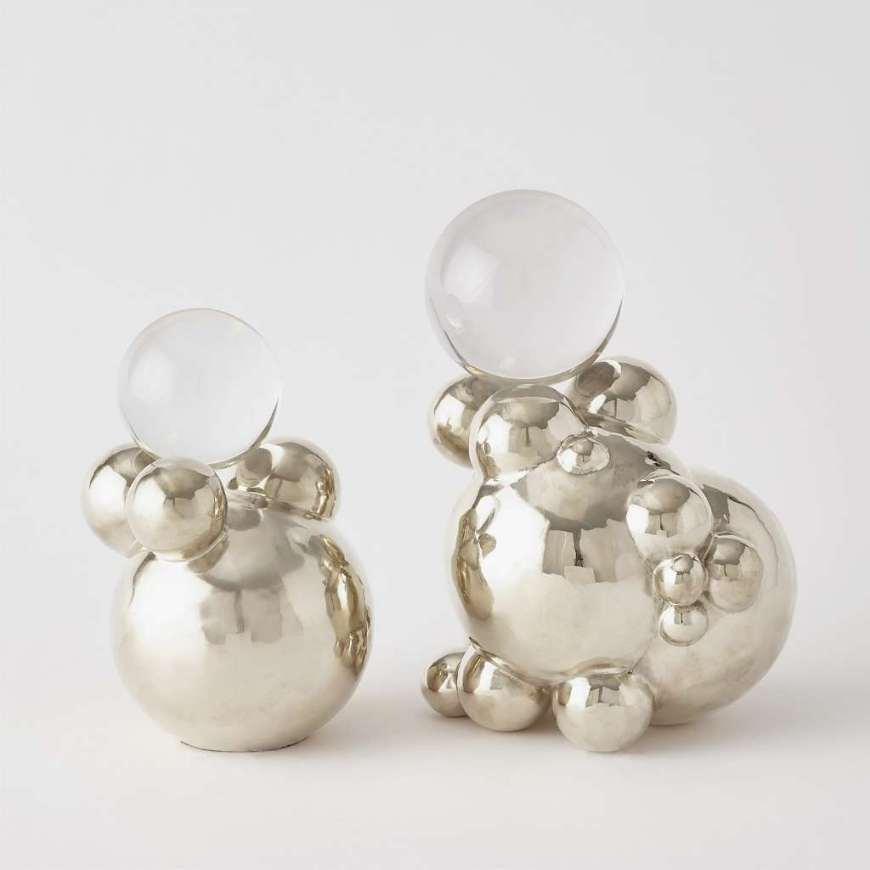 Picture of BUBBLE ORB HOLDER-NICKEL W/CRYSTAL SPHERE