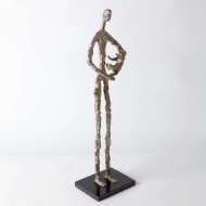 Picture of STANDING MOTHER CRADLING CHILD SCULPTURE-SILVER LEAF