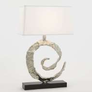 Picture of SWIRL LAMP-NICKEL W/BLACK GRANITE