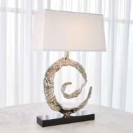 Picture of SWIRL LAMP-NICKEL W/BLACK GRANITE