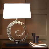 Picture of SWIRL LAMP-NICKEL W/BLACK GRANITE