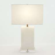 Picture of ALABASTER RECTANGULAR TABLE LAMP-BRASS