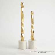 Picture of FACET BLOCK SCULPTURE-BRASS