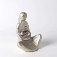 Picture of SEATED MOTHER WITH INFANT SCULPTURE-SILVER LEAF