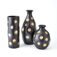 Picture of DIMPLES VASE-BLACK