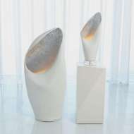 Picture of COWL LAMP-WHITE W/SILVER LEAF