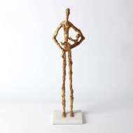 Picture of STANDING MOTHER CRADLING CHILD SCULPTURE-GOLD LEAF