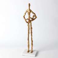 Picture of STANDING MOTHER CRADLING CHILD SCULPTURE-GOLD LEAF