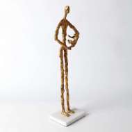 Picture of STANDING MOTHER CRADLING CHILD SCULPTURE-GOLD LEAF