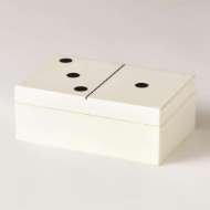 Picture of DOMINOES BOX-WHITE W/BLACK DOTS