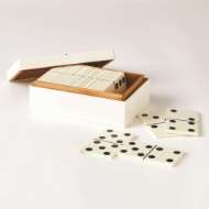 Picture of DOMINOES BOX-WHITE W/BLACK DOTS