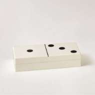 Picture of DOMINOES BOX-WHITE W/BLACK DOTS