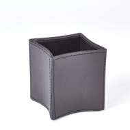 Picture of FOLDED LEATHER PENCIL CUP-BLACK