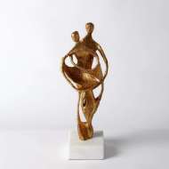 Picture of HUSBAND AND WIFE SCULPTURE-GOLD LEAF