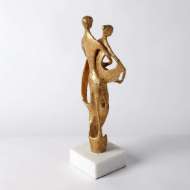 Picture of HUSBAND AND WIFE SCULPTURE-GOLD LEAF