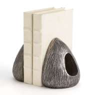 Picture of S/2 YURT SHAPED BOOKENDS-POLISHED IRON