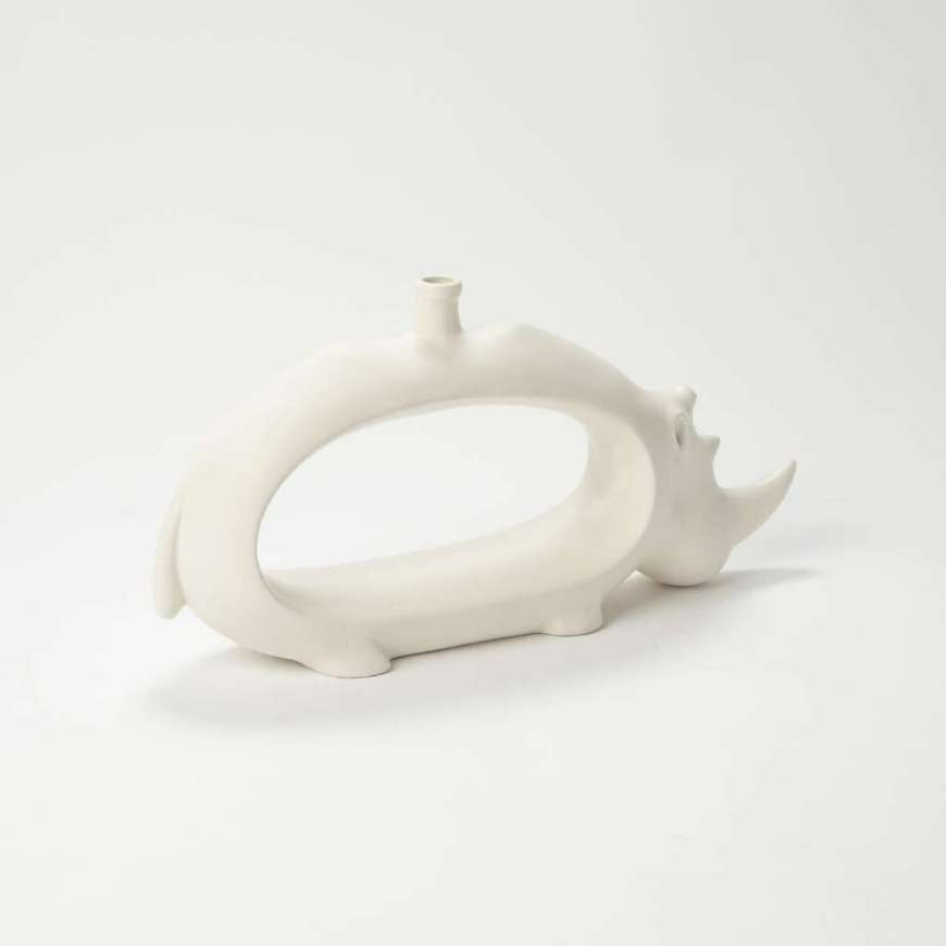 Picture of RHINO VASE-MATTE WHITE