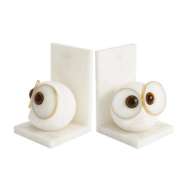 Picture of PAIR ALABASTER BIG EYED OWL BOOKENDS