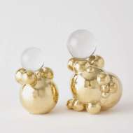 Picture of BUBBLE ORB HOLDER W/CRYSTAL SPHERE IN BRASS COLLECTION