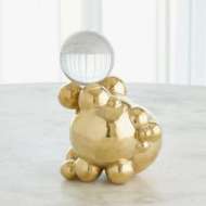 Picture of BUBBLE ORB HOLDER W/CRYSTAL SPHERE IN BRASS COLLECTION