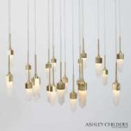 Picture of LEO CHANDELIER-20 DROP ROUND-SATIN BRASS