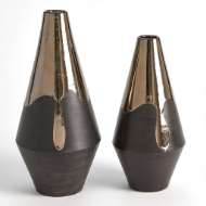 Picture of GILDED DIP VASES-PLATINUM BOTTOM