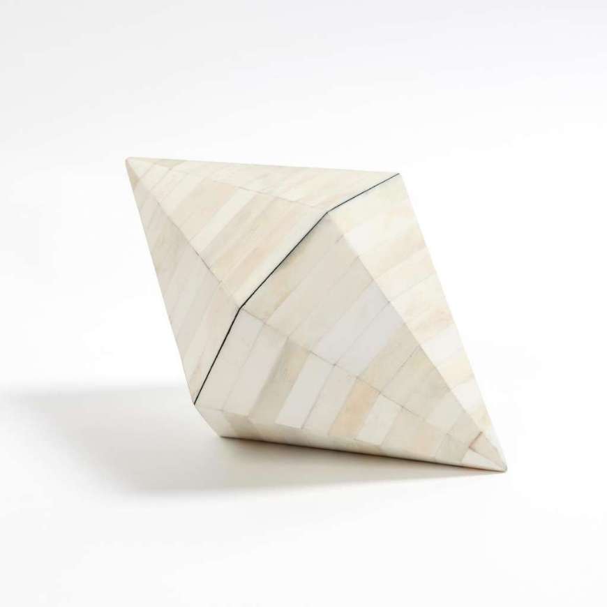 Picture of TRIANGLE CONE BOX-WHITE BONE