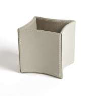 Picture of FOLDED LEATHER PENCIL CUP-GREY