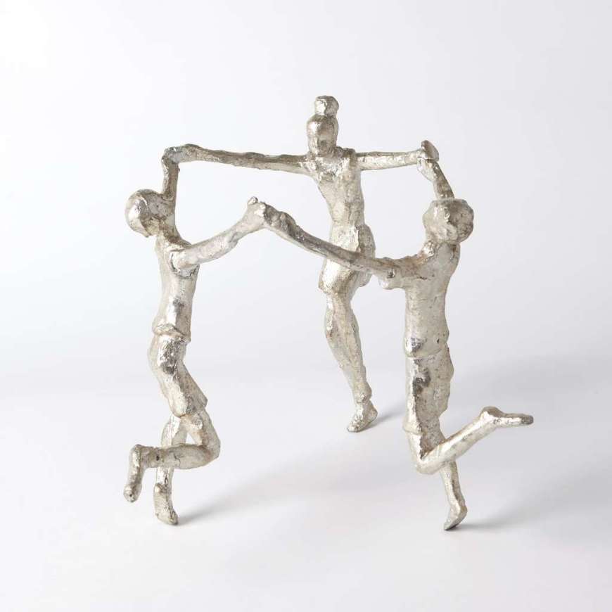 Picture of CHILDREN SCULPTURE-SILVER LEAF