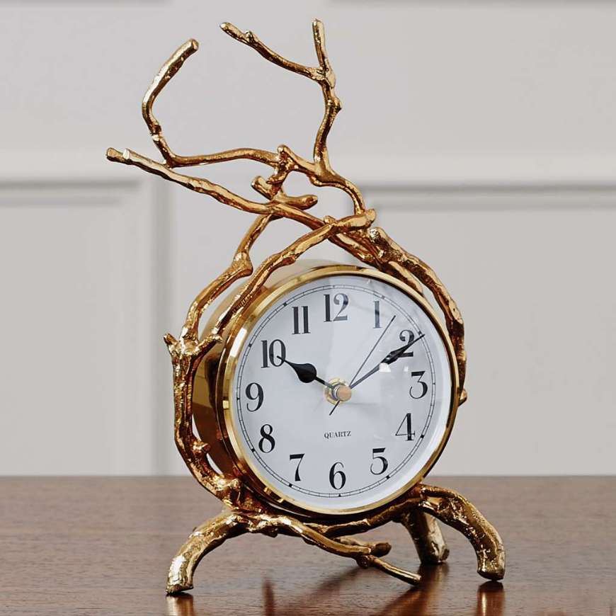 Picture of TWIG CLOCK-BRASS