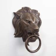 Picture of LION HEAD DOOR KNOCKER-ANTIQUE BRASS