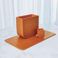 Picture of RADIUS EDGE LEATHER DESK-ORANGE