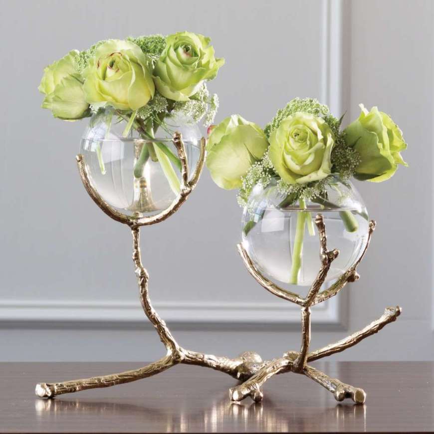 Picture of TWIG 2 VASE HOLDER-BRASS