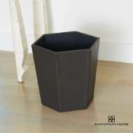 Picture of TIFFANY WASTEBASKET-GRAPHITE LEATHER