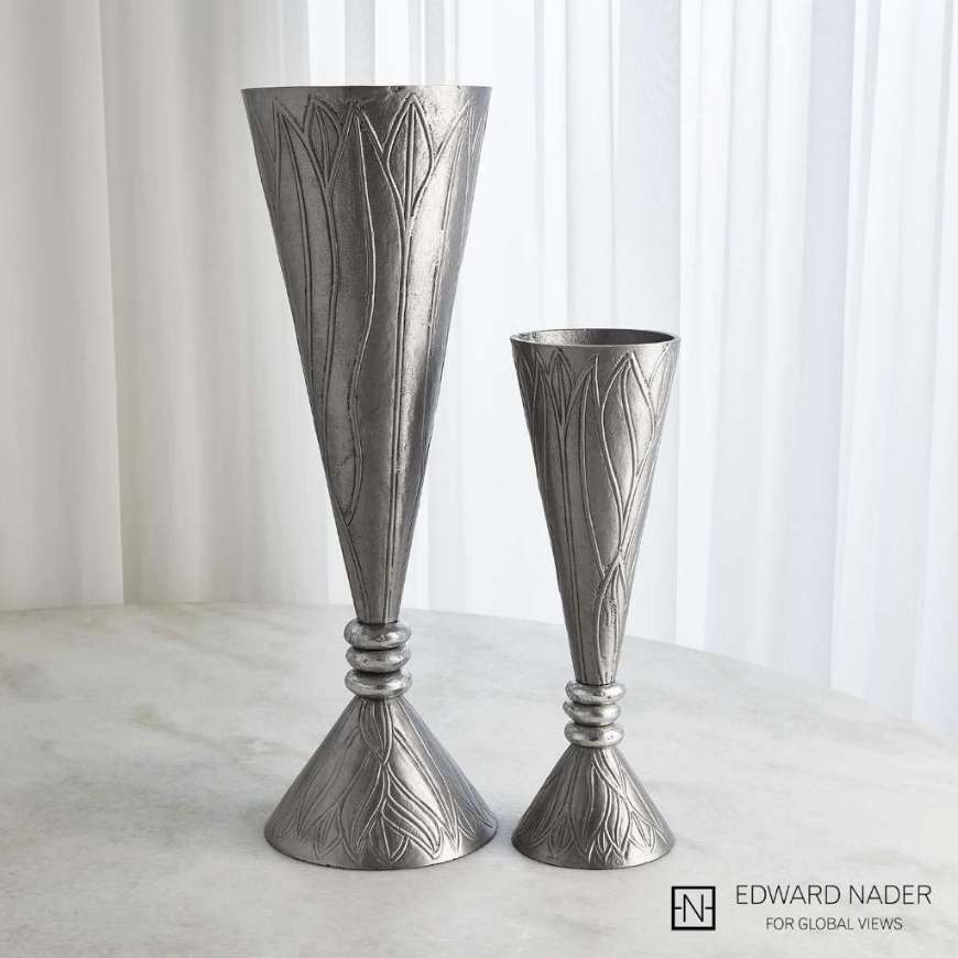 Picture of LEAF VASES-NICKEL