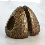 Picture of S/2 YURT SHAPED BOOKENDS-BRONZE