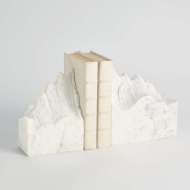 Picture of PAIR MOUNTAIN SUMMIT BOOKENDS-WHITE MARBLE