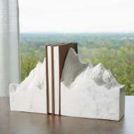 Picture of PAIR MOUNTAIN SUMMIT BOOKENDS-WHITE MARBLE