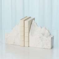 Picture of PAIR MOUNTAIN SUMMIT BOOKENDS-WHITE MARBLE