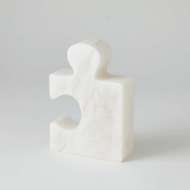 Picture of S/2 JIGSAW BOOKENDS-WHITE