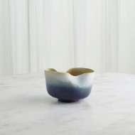 Picture of INDENT VASES & BOWL-GREY/YELLOW