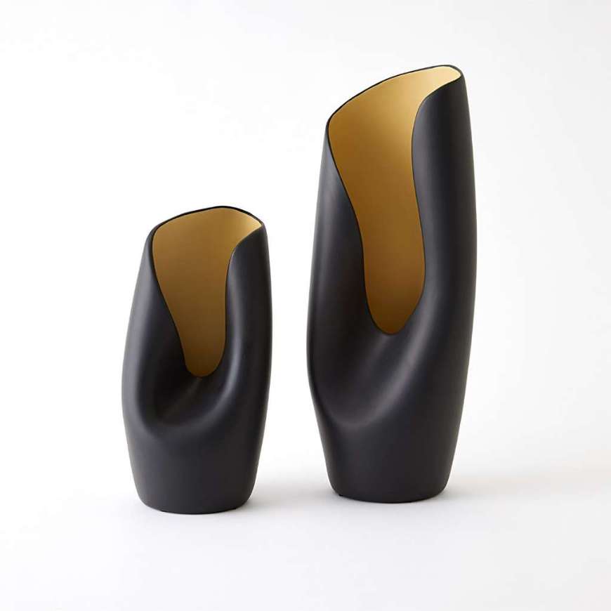 Picture of AVIAN VASES-BLACK/GOLD