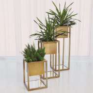 Picture of ESCHER PEDESTAL/PLANTER-BRASS