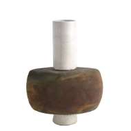 Picture of RUST CYLINDER RAKU VASE-FLARED BASE