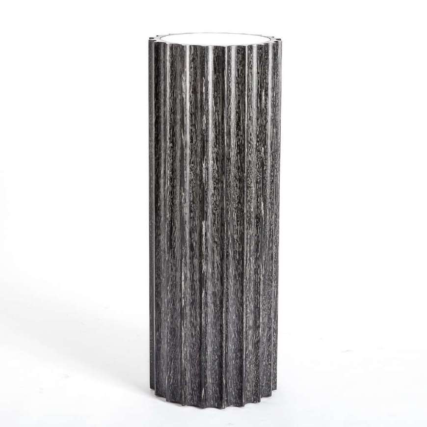 Picture of REFLECTIVE COLUMN PEDESTAL-BLACK CERUSED OAK