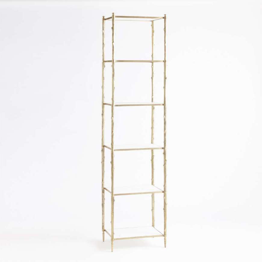 Picture of ARBOR ETAGERE-BRASS & WHITE MARBLE